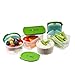 Fit & Fresh Smart Portion 1-Cup & 2-Cup Reusable Lunch Containers with Removable Ice Packs, Set of 4, Portion Control, BPA-Free, Microwave/Dishwasher Safe