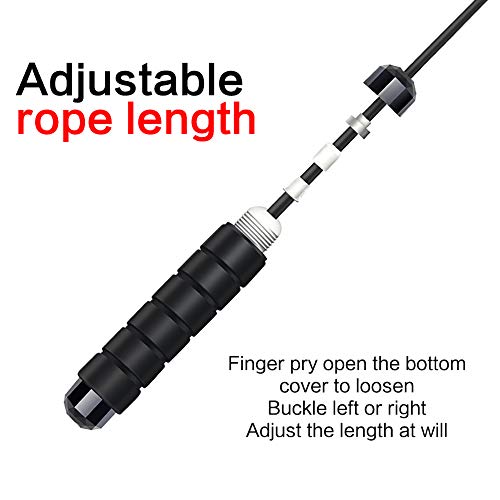 Jump Rope Workout for Adults Fitness - Adjustable Wire Skipping Rope for With Bearing Workout Weighted Can Be Used for Aerobic Exercise and Fitness, Suitable for Men, Women and Children ,2 Pieces