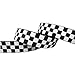 Black Grosgrain Ribbon White Checkered Printed, 7/8 Inch 10Yards