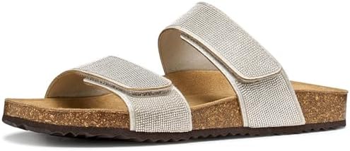 Sandalo piatto da donna D BRIONIA R D, argento, 39 EU