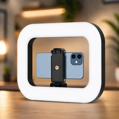 Iluminação Selfie Luz LED Ring Light Estabilizador com Suporte Celular Universal Com Luz De Selfie Youtuber Gravação Fotos Makes Linha Super Premium