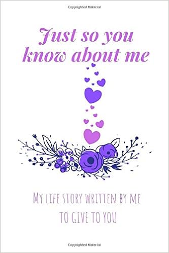 Just So You Know About Me: My Life Story Written By Me To Give To You, Guided journal, white,writing diary, keepsake for grandchildren, keepsake for ... paper journal, mothers day gift, mothers day cover image