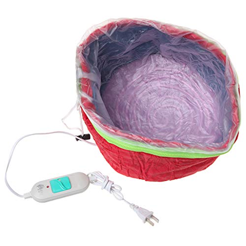 TwJim Electric Hair Care Cap Thermal Treatment Beauty Steamer SPA Nourishing Hat,22x15cm,Red - Thumbnail 2