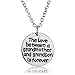 Yesido. Round Tag Pendant Necklace Jewelry Gift Women Girls