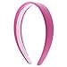 Hot Pink 1 Inch Wide Leather Like Headband Solid Hair band for Women and Girls