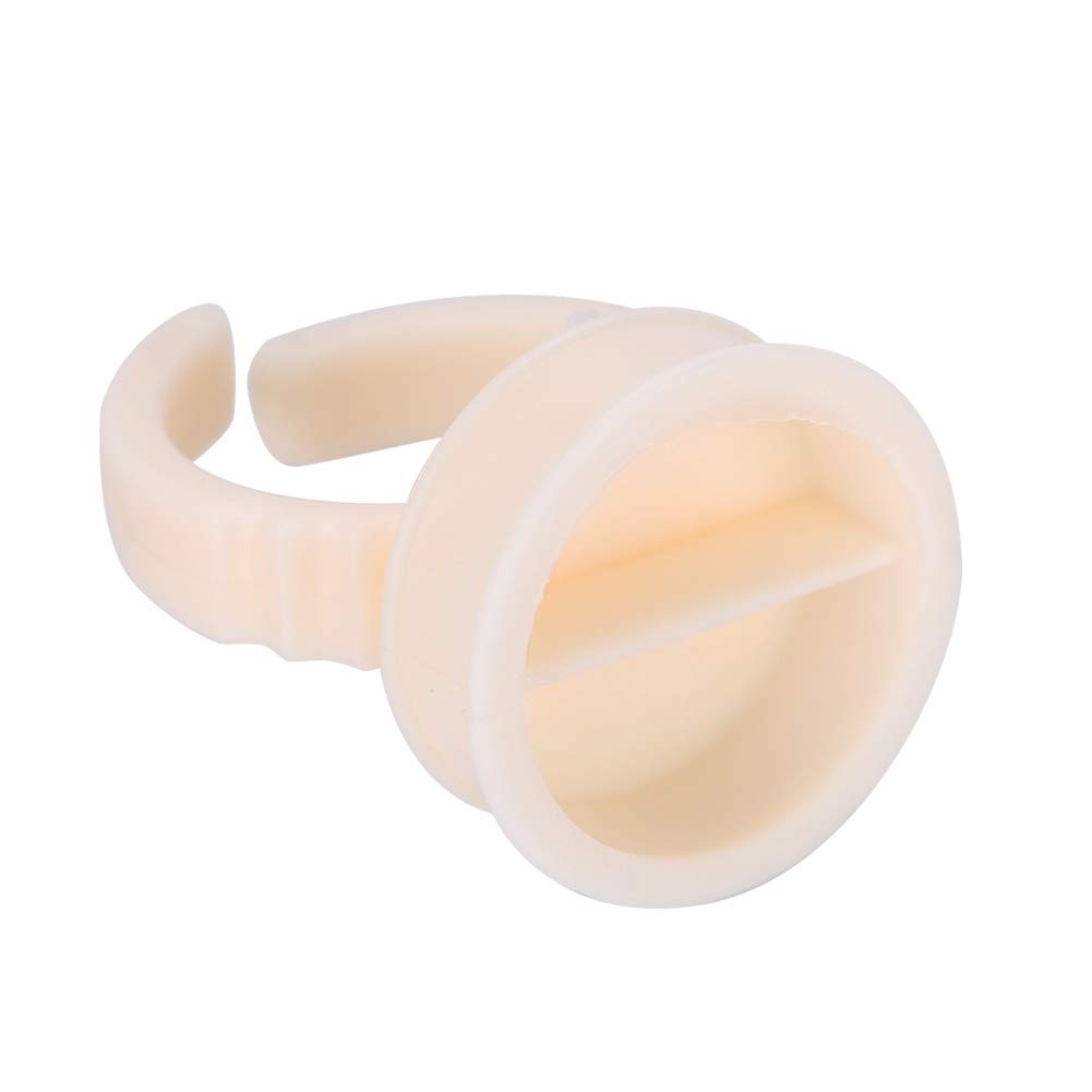 100Pcs Tattoo Ring Cup, Microblading Ring Pigment Ink Cup,Eyebrow Tattoo Ring Cup Microblading Pigment Glue Holder (L)