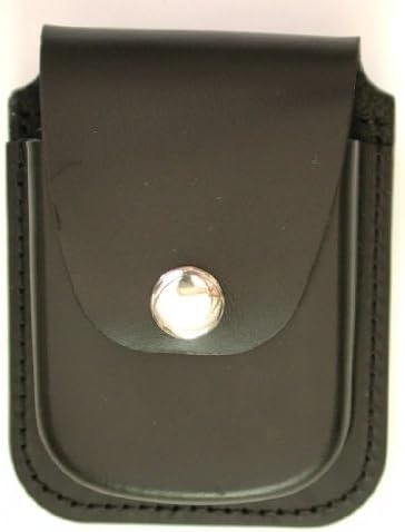Quality Black Leather Watch Holder with Belt Loop for Smaller Pocket Watches