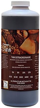 Tan Extraordinaire Alcohol Free 5% Light Sunless Airbrush Spray Tanning Solution 32 oz