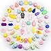 BeYumi Mochi Squishy Toys, 32 Pcs Mini Squishy Party Favors for Kids Animal Kawaii Squishies Cat Unicorn Squishy Mini Squeeze Stress Relief Toys for Kids Adult Birthday Party Favors Random