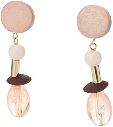 Amazon セシルマクビー Cecil Mcbee ウッドパーツmixピアス 40ピンク M ファッション小物 通販