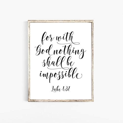 Amazon Com Yilooom Luke 1 37 Arte De Pared Imprimible Lucas 1 37