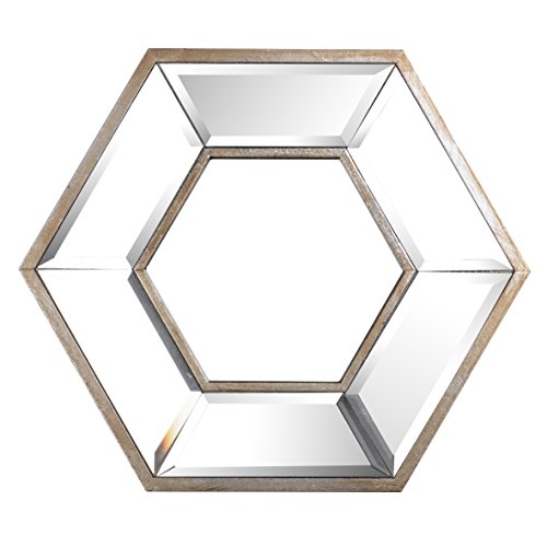 A&B 41358AB 14x12 Hexagon Wall Mirror LAVORIST