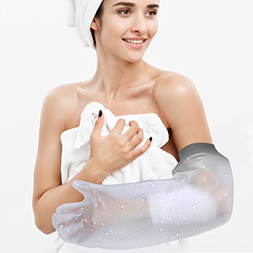 Waterproof Cast Covers for Shower Arm, Watertight Arm Cast Covers for Shower Adult, Soft Comfortable Cast Protector Cast Bag for Elbow Wrist Hand Finger After Surgery, Reusable