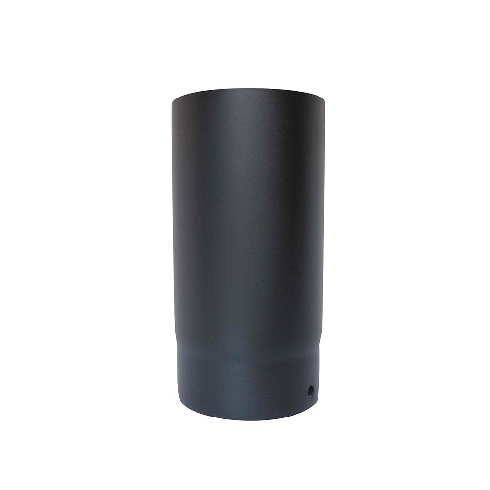 Black Stove Pipe - 125mm (5inch) Vitreous Enamel Flue Pipe 250mm Long Vit Smooth Award Winner 12 Year Warranty