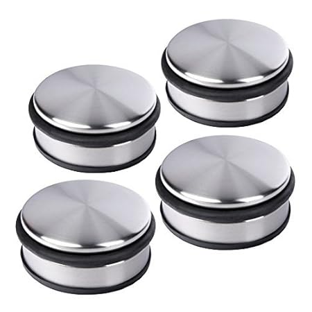 Schramm 4 Stück Türstopper Flach ca. 10 x 4 cm Türpuffer Tür Stopper Halter Puffer 4er Pack