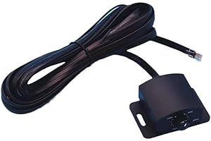 4M Car Audio Volume Adjuster Remote Control for Bass Knob and Subwoofer Gain Regulation – Power Line Interface, Black ABS Hou