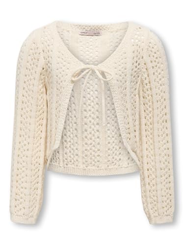 Only & Kids Damen Kogmarina Life Ls Crop V-Neck KNT Noos, Birch, 122-128