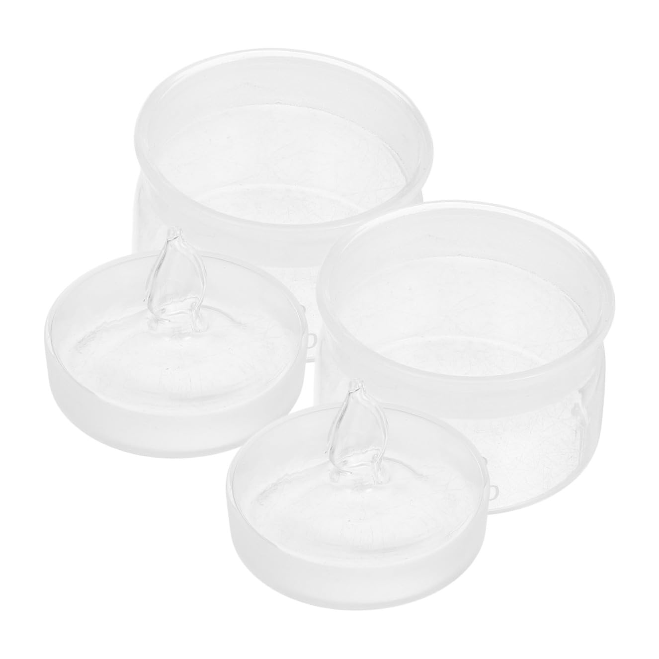 iplusmile Lab Weighing Bottle, 2pcs Weighing Bottle Clear Glass Specific Gravity Bottles with Lid Laboratory Equipment Laboratory Supplies 50 * 30mm