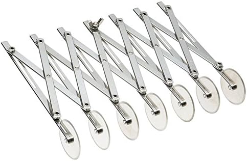 Pizza Cutter Wheel, 7 Wheel Expandable Baking Cutter, Durable Stainless Steel Blade Ideal For Pizza, Pies, Waffles and Dough Cookies