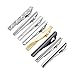 Jovivi 8pcs Mix Set Mens Stainless Steel Exquisite GQ Classic Tie Bar Clips Set - Black Gift Box