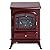 Alitop 750/1500W Electric Fireplace Freestanding Fire Flame Stove Heater Adjustable Red Brown