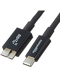 Basics - Cable USB tipo C a Micro B 3.1 Gen2 - 3 pies, color negro