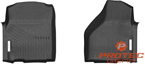 Protec Gear 2002-2018 Dodge Ram 1500 2500 3500 Front Row 3D Car Truck Floor Liner Mats All Weather 360 Degree Protection Multi-Dimensional Patented Non-Spill Dam and Digital Scanning Technology