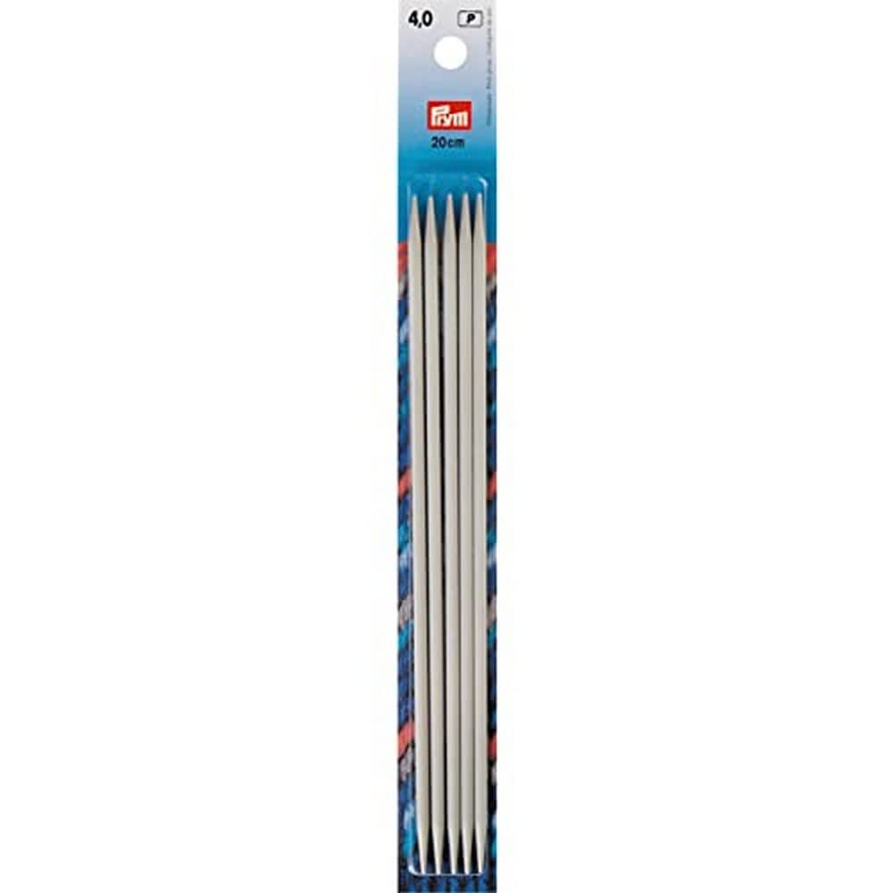 Prym - Prym Aluminium (20cm, 4.00mm) Double-Pointed Needles Set - 5 Needles
