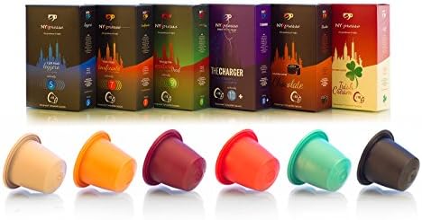 NYXpresso Variety Pack of 6 Different Flavors Nespresso Compatible Capsules (60 Pods) – Fine, Fresh Ground Coffee Blend – Ecofriendly, Recyclable Cups – Rich, Bold Taste