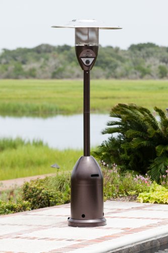 Golden Flame 46,000 BTU [XL-Series-Deluxe] Mocha/Bronze Patio Heater with Wheels (Propane)