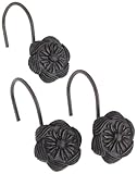 Carnation Home Fashions Auburn Ceramic Resin Shower Curtain Hook, Oil Rubbed Bronze