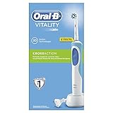 Oral-B Vitality CrossAction - Cepillo de dientes eléctrico recargable, color blanco y azul