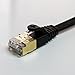 Tera Grand - 12FT - CAT7 10 Gigabit Ethernet Ultra Flat Patch Cable for Modem Router LAN Network, Gold Plated Shielded RJ45 Connectors, Faster Than CAT6a CAT6 CAT5e, Black