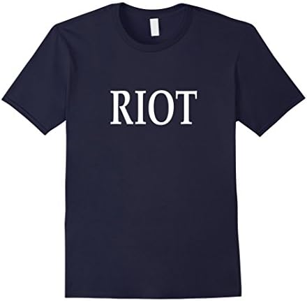 Men's Riot Text Mac T Shirt Small Navy