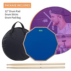 Musfunny Drum Practice Pad and Sticks Set 12 Inch