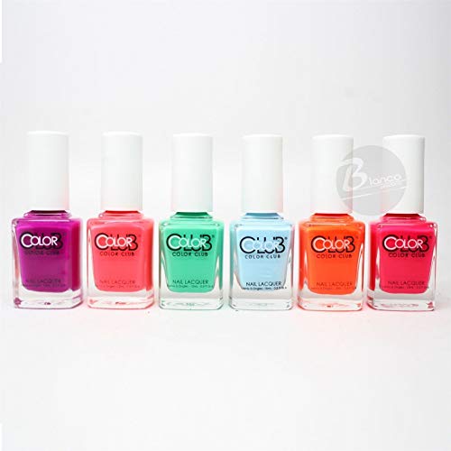 Club Poptastic Pastel Neon Collection Lacquer Set of 6 Color AN07 - AN13 by Color Club