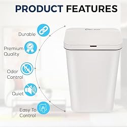 SIMPLI-MAGIC 79503 13 Gallon Touchless Sensor Trash