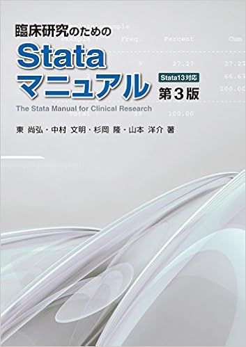 臨床研究のためのStataマニュアル 第3版「Stata13対応」 (日本語) 単行本(ソフトカバー) – 2014/6/12の表紙