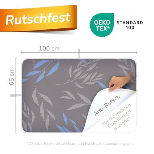Super Soft Ironing Blanket for Table Heat-Resistant – 100 x 65 cm – Non-Slip Ironing Mat with Moisture Protection for Steam Irons, Ironing Mat Made in Germany