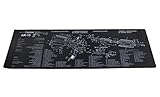 TigerBoss 12-Inch X 36-Inch Long Gun Cleaning Mat with AR15 Imprint,black
