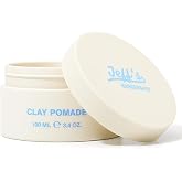 Jeff&rsquo;s Barbershop Clay Pomade, Sandalwood - Medium Hold, Matte Finish Hair Styling Cream Wax with Natural Beeswax &amp; Castor Oil (3.4 fl oz/100ml)