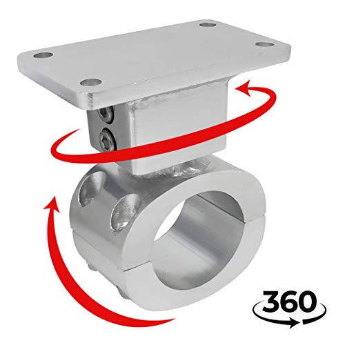 FISHMASTER MARINE TOWERS AND ACCESSORIES T-Top Mounting Plate Bracket for VHF Antenna Ratchet Mount - 1.9" Mount