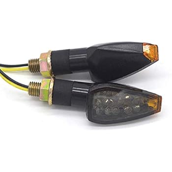 Evomosa Mini Stalk Arrow Light Motorcycle Turn Signals Lights Universal Motorbike LED Indicator Blinker Amber Lamp for Harley BWM Yamaha Honda (2 pcs)