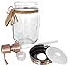 Mason Jar Soap Dispenser - Kitchen & Bathroom, Farmhouse Decor - 16 Oz, Stainless Steel - Rustproof Copper Pump