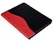 Bear Motion Case for Apple iPad Air 2 (iPad 6) - Luxury Top Layer Buffalo Hide Vintage Leather Case for Apple iPad Air 2 Support Smart Cover Function (iPad Air 2, Curve Black/Red)