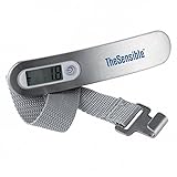 Stainless Steel Digital Luggage Scale with 110 lb / 50 kg Capacity - Travel Size, Handheld, Portable, Easy to Use with LCD Display to Weigh Luggage to Avoid Excess Airline Baggage Fees! Great Accuracy and Precision. Bonus Luggage Tag! Lifetime Worldwide Warranty.