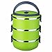 2.2L Food Carrier Stacking Lunch Box,Stainless Steel Interior Stacking 3 Tier Food Container Tiffin(CAN'T KEEP WARM)