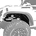 Hooke Road Front Steel Inner Fender Liners w/Star Logo Compatible with Jeep Wrangler JK 2007-2018 Sport Sahara Rubicon 2/4 Doors