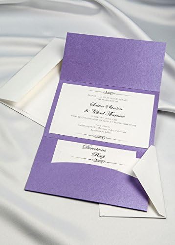 Horizon Pocket Folder Invitation Kit - Amethyst Shimmer - Pack of 20