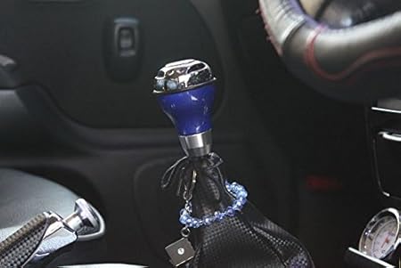 Amazon ノーブランド品 汎用シフトノブ Type17 カーボン調 ブルー 青 Mt ゲート式at コラム式at Mt オートマ ミッション オートマチック シフトノブ 車 バイク